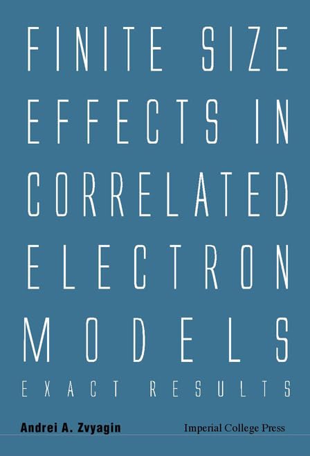 Buy Finite Size Effects In Correlated Electron Models: Exact Results — BookShops.in