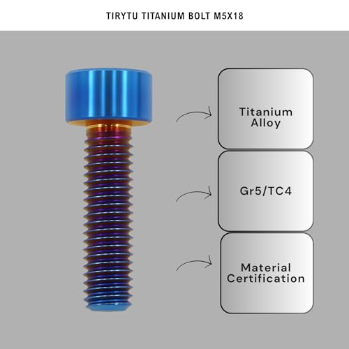 Image of Titanium Bolts M5x18, Burnt Blue, 6PC
