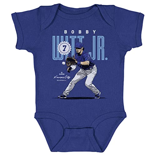 500 LEVEL Bobby WITT Jr. Baby Infant One Piece Bodysuit (6M, Royal Blue) - Bobby WITT Jr. Kansas City Card WHT