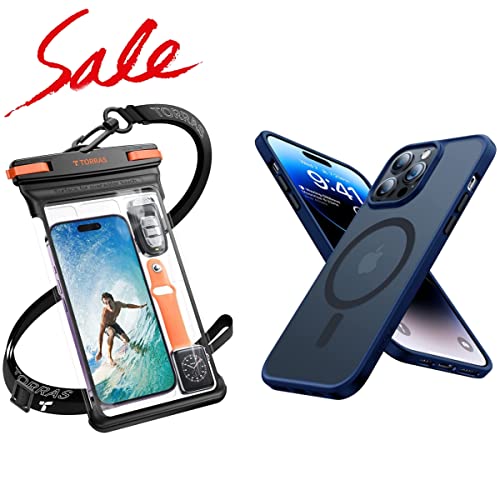 TORRAS Magnetic Guardian Designed for iPhone 14 Pro Max Case + Icecube IPX8 Waterproof Phone Pouch