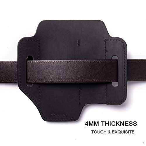 Gentlestache Multitool Belt Sheath, Edc Leather Belt Organizer, Belt Holder With Multitool Pouch, Flashlight Holder, Pen Holder And Keychain Clip, Practical Edc Belt Pouch For Men Black #TOP6