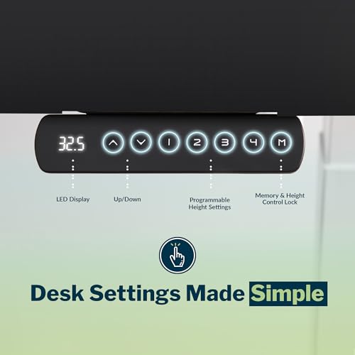 Image of Vari Command Center Electric Standing Desk - 120 Curved Sit-Stand Gaming Desk Corner Workstation for Triple Monitors + Sloped Front Edge, 4 Height Settings, 200 lb Capacity (Black Top /Slate Legs)