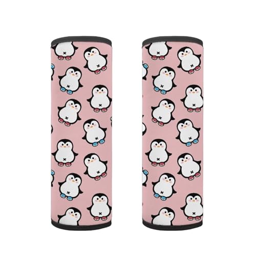 Biyejit Cute Penguins Car Seat Straps Shoulder Pads for Baby Kids, 2 Pack Boys Girls Super Soft Seat Belt Covers for All Car Seats/Pushchair/Stroller