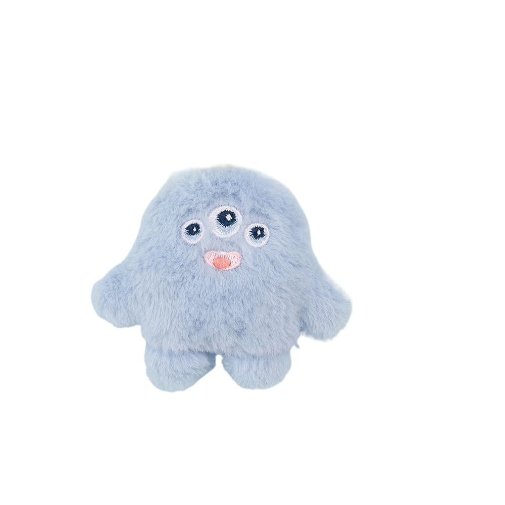 Monster Shape Catnip Plush Toy, Interactive Cat Chew Toy Durable Scratch Resistant Pet Supplies for Cats Playtime and Self-Entertainment (Blue)