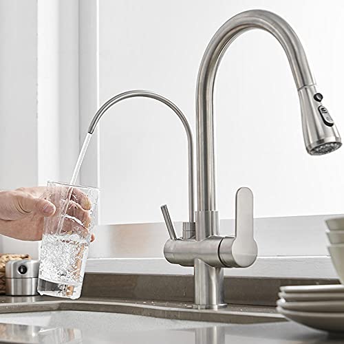 Robinet de cuisine 3 en 1 avec mitigeur eau potable purifiée intégré
