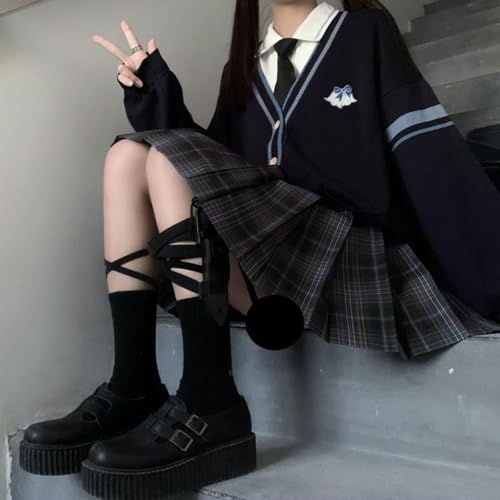 Chevara Women’s Button Down JK Cardigan Long Sleeve V Neck School Uniform Kawaii Rabbit Sweater4