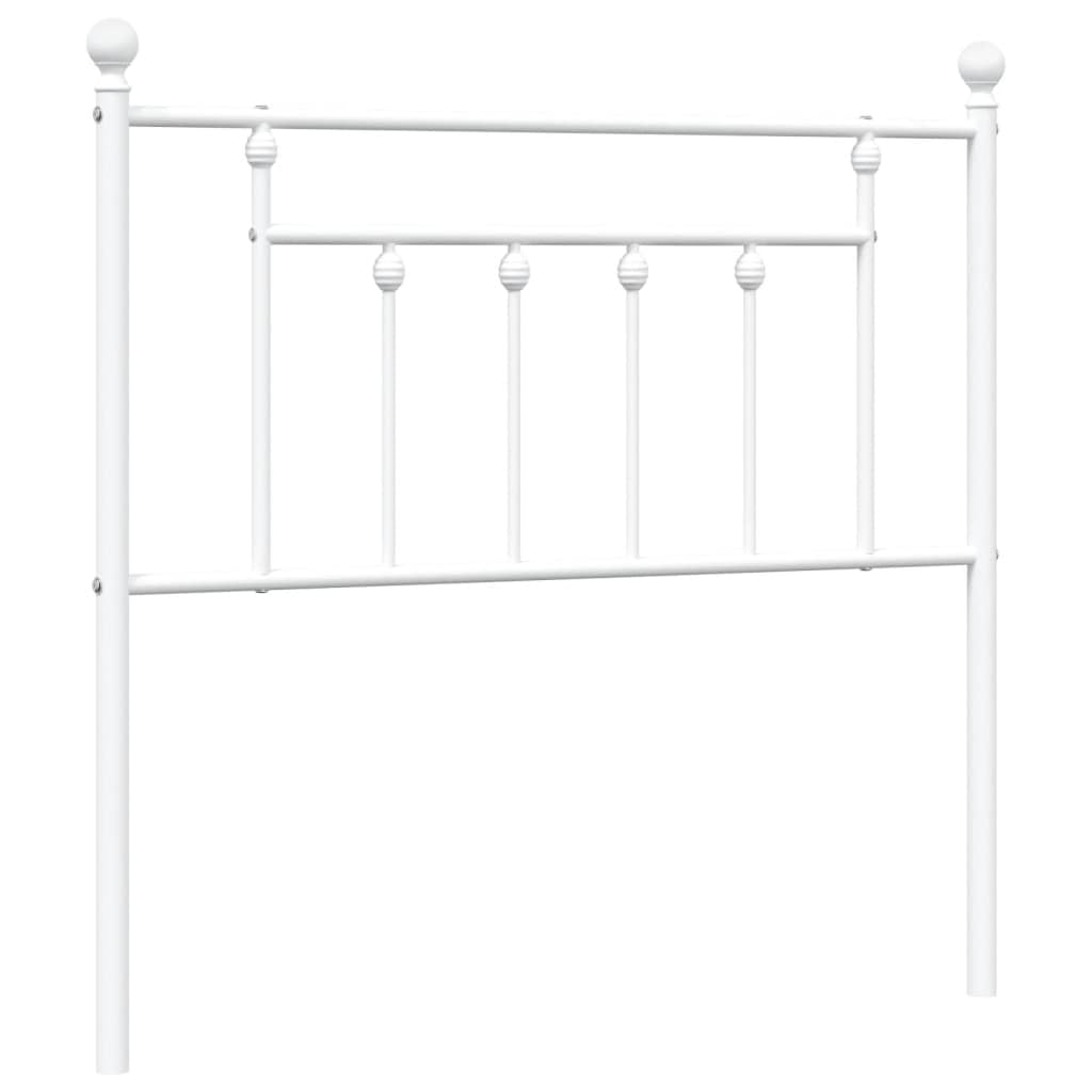 vidaXL Cabecero de Metal Blanco 90 cm