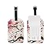 ALAZA Blühende Kirsch Luggage Tag PU-Leder-Tasche Tag Travel Koffer ID Identifier-Gepäck-Aufkleber