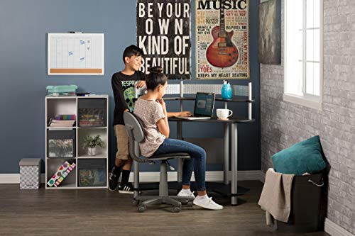 Calico Designs Study Corner Desk, Silver With Black #TOP3
