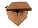 CB Home & Style Sedia a Cubo Sgabello Contenitore Sgabello Pieghevole Organizzazione - Marrone, 40 x 40 x 36 cm