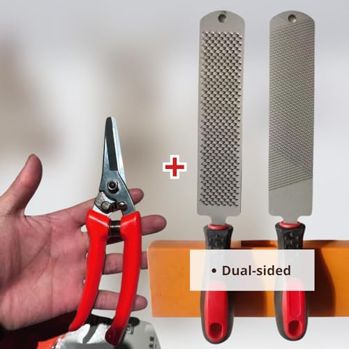 Aparadores de casco premium com mini lixa de casco (20 cm) - cortador de unhas para cabras ovelhas,