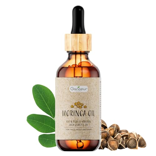 Aceite de Moringa Antiedad – 100% Natural, Prensado en Frío de Alta Pureza – Hidratación, Nutrición y Luminosidad para Rostro, Piel y Cabello – 100 ml – Ganopur