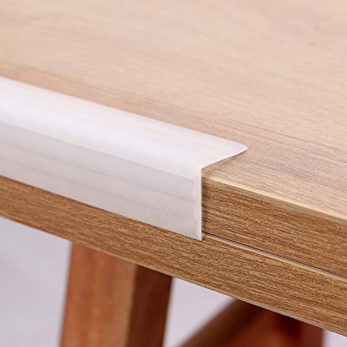 LONGFITE Table Wall Edge Protector Clear Corner Protectors Guards 6.56 feet Furniture Fireplace Safety Bumpers 8 Pack Baby Proofing with Wide Coverage and Safe Silicone Material (Semitransparent) image 5