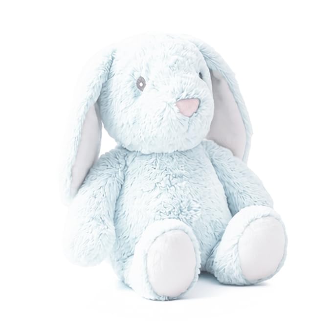 Brambleton Bears "Poppy the Bunny Plush Toy – 23cm Soft Cuddly Rabbit Teddy, Available in White, Pink, Blue, Grey & Brown, Cute Stuffed Animal Gift for Kids, Babies & Nursery Decor (Blue)