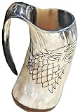  Asmara náutico Juego de Tronos Stark Wolf Viking Being Cuerno Taza Taza de cerveza, vino Mead D