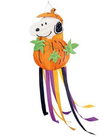 Peanuts Snoopy Halloween Pumpkin Fall Windsock