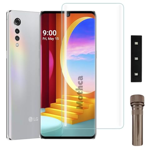 Image of Mothca Premium UV Tempered Glass Screen Protector For LG Velvet (Pack of 1) Full Adhesive UV Curved Screen Guard, Case Friendly with Installation Kit