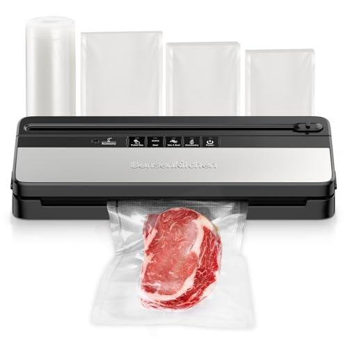 Bonsenkitchen Vacuum Sealer Machine, Multi-Functional Food Sealer with 1 Roll ...