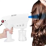 Nano pulverizador profesional para el cabello, pistola de pulverización nano de luz azul de mano para el cuidado del cabello, herramienta de hidratación y acondicionamiento para salón y uso doméstico
