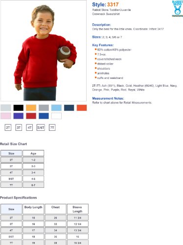 RABBIT SKINS Baby Girl's Perfect Juvenile Blended Fleece Sweatshirt3