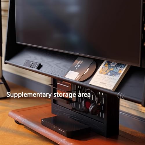 Soporte móvil para TV con marco de madera y ruedas para pantallas hasta 55" miniatura 7