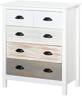 HOMCOM Chest of Drawers,5 Drawers Storage Cabinet Bedroom Clothes Closet Living Room Organizer