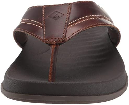 Sperry Men's Plushwave Thong Flip-Flop, Brown, 12 | Image 1