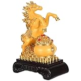 Angoily Estatua de Caballo de Resina Pequeña 205X105X270 MM para Decoración Feng Shui 2026 Figura de Caballo Chino de Escritorio para Atraer Riqueza y Buena Suerte en Hogar y Oficina