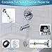 Tub Spout Diverter Repair Kit 12 Pcs Universal Bathtubs Spout Diverter Repair Set with Strong Metal Stem & Sealing Component Faucet Leak Tool Set(Plating)
