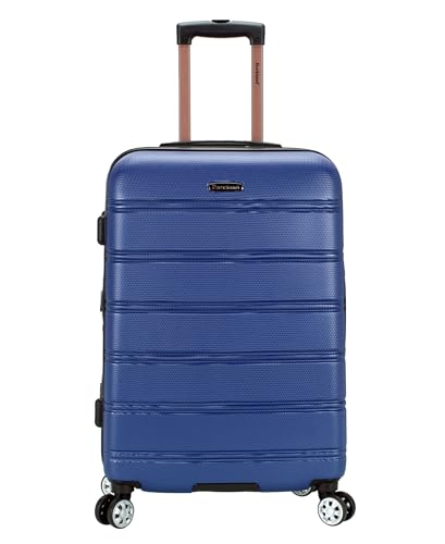 Image of Rockland Santa Fe Hardside Spinner Wheel Luggage, Blue, 24 inch Medium, Melbourne Hardside Expandable Luggage With Spinner Wheels