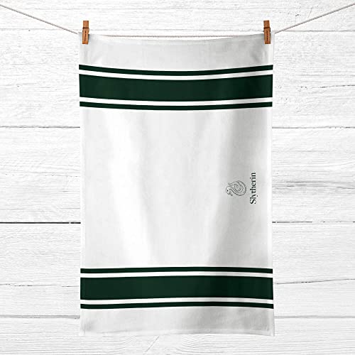 Paño de cocina Classic Slytherin : lot de 2 essuie-mains de cuisine Harry Potter vert