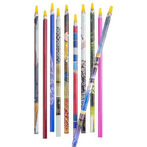 GA&EN Self Adhesive Pickup Pencil for Rhinestones and Diamond Painting, 10 PCS Long Rhinestone Picker Tool Kit for Nail Art, Nail Dotting Tools for Manicure, Jewel Applicator Gem Picker Pen Tool