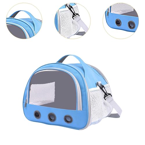 WeiLaiKeQi Bolsa de transporte portátil, gaiola de transportadora de viagens por porco da, Azul Escu