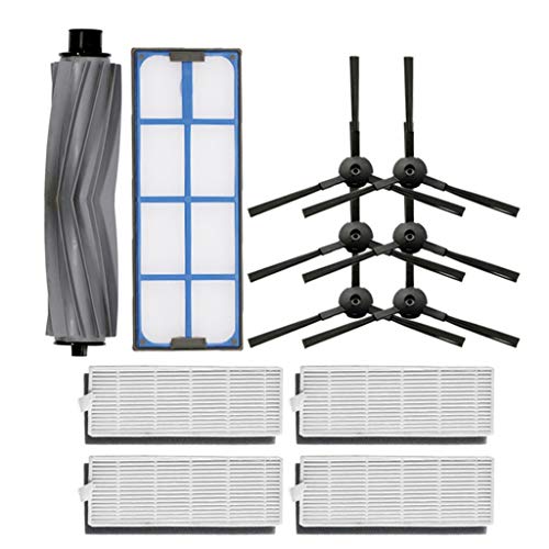 Hunpta Bürste Filter Set Kompatible mit für Ilife A8 A6 X620 X623, 1 Rollbürste, 1 Primärfilter, 6 Seitenbürste, 4 Filter, Saugroboter Ersatzteile Kehrroboter Staubsauger Ersatz Zubehör Set Cover