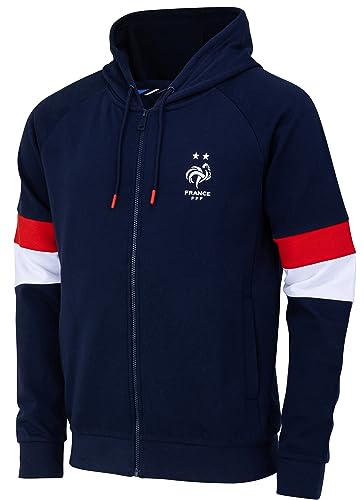 FFF Sweat Capuche zippé Fan Collection Officielle Equipe de France de Football - Homme Taille XXL