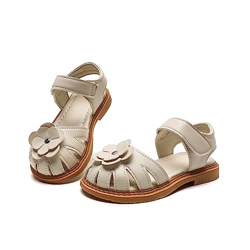 Image of Komfyea Girl Summer Cute Wrap Toe Toddler Soft Flower Flat Beach Sandal Shoes