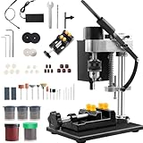 200W Portable Mini Drill Press, 8500RPM Benchtop Drill Press, 7-Speed Adjustable, Equipped with Flexible Shaft, Used for Grinding, Polishing, Cutting