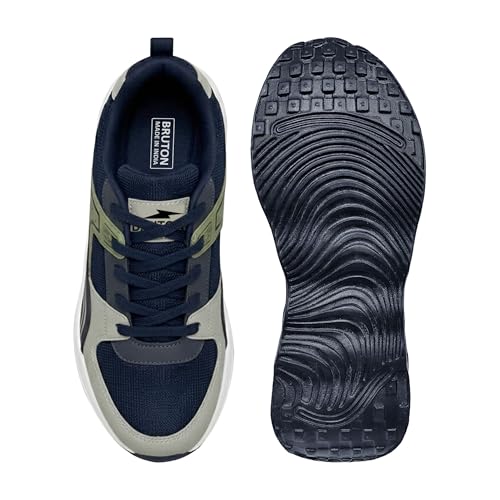 Image of BRUTON Jogex-622 Men's Running Shoes | Lightweight Sports Shoes for Men | Comfortable Walking Jogging Gym Shoes | Breathable Lace-Up Training Footwear