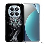 BMPNLSZ TPU Cover for Redmi Note 15 Pro 4G + HD Tempered Glass, Silicone Shell Bumper Protective Back Case - 9 Hardness Anti-Scratch Screen Protector for Redmi Note 15 Pro 4G - OYLLM22