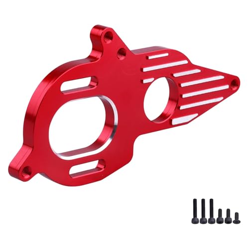 Aluminum Adjustable Motor Mount Plate Adapter for 1/10 Arrma Granite Mega Typhon Big Rock Senton 3S & Kraton Outcast 4S (Red)