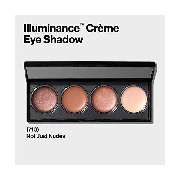 Revlon CrÃ¨me Eyeshadow Palette, Illuminance Eye Makeup with Crease- Resistant Ingredients, Creamy Pigmented in Blendable Matte & Shimmer Finishes, 710 Not Just Nudes, 0.12 Oz