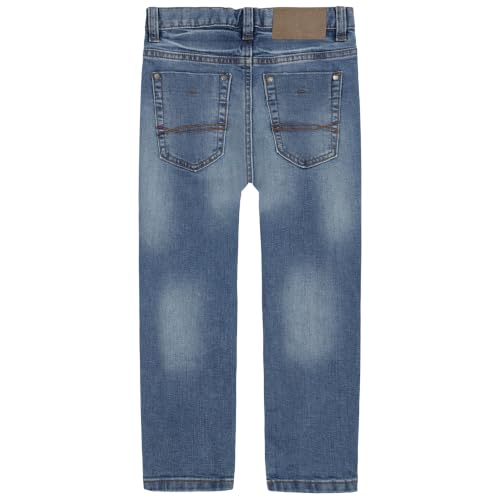 Image of Tommy Hilfiger Boys' 5-Pocket Stretch Slim Straight Leg Denim Jean, Zipper Fly & Button Closure