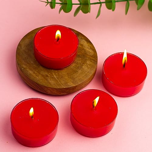 Image of AuraDecor Scented Soy Wax Acrylic Tealight Candle, Organic Luxury Aroma, Aromatic /Aromatherapy Candle || Long Lasting Burning Time (Jumbo Tealight, Juicy Lychee)