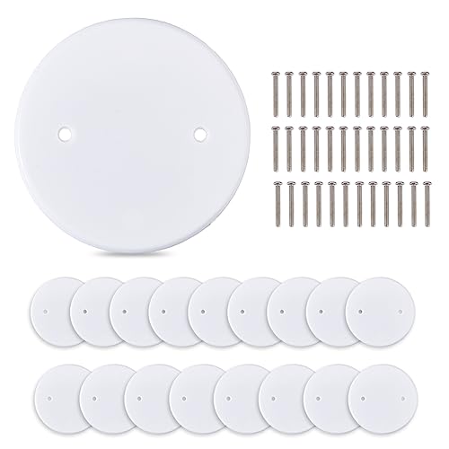 SUPERFINDINGS 18 Pz Copertura Foro Muro Copertura Soffitto Piastra Piatta Rotonda Copertura Soffitto Piastra Cerchio Piastra Muro con 36 Viti per Coprire Aperture sopra Soffitti O Pareti