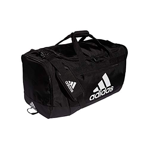 adidas Defender 4 Large Duffel Bag, Black/White, One Size