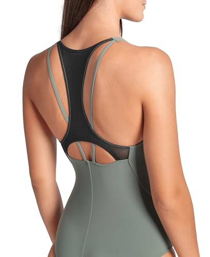 ARENA Women's Feel Mesh Panel Power Back Athletic One Piece Swimsuit4