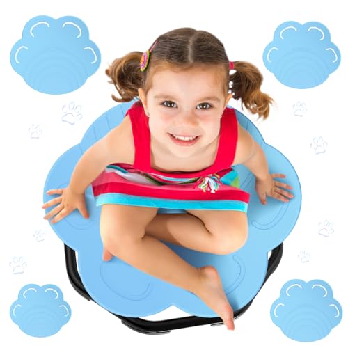 Evie Bee Spinning Chair for Kids Autism Sensory Equipment 360 Swivel Toys Wobble ADHD Kids Swivel Chair for Balance & Coordination Training Safe Durable Play Spinning Seat for Autism