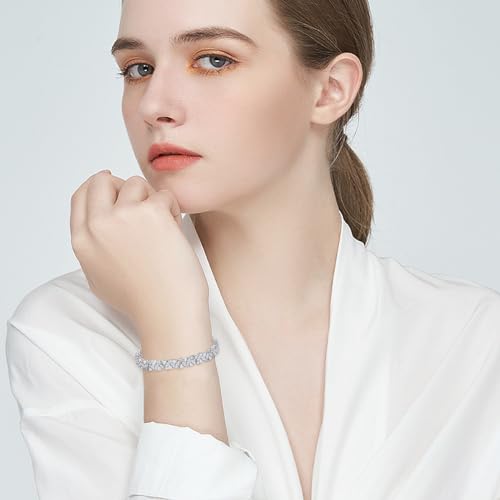 Hadskiss Wedding Tennis Bracelet For Brides Bridesmaid thumb #6