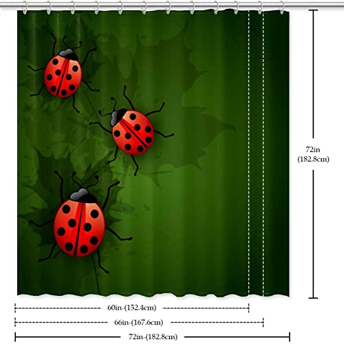 Rideau de douche Ladybugs imperméable anti-moisissure lavable - 7