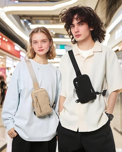 HAUMAUH Brustbeutel Damen Herren Brusttasche Klein - Umhängetasche Umhängetaschen Schultertasche Crossbody – Arbeitsweg Reisen Festival-Begleiter (Orange)